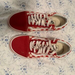 Vans Red and white still in great shape